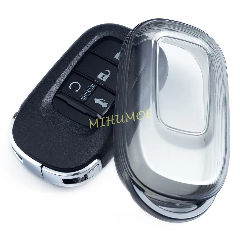 Schwarze Transparente Auto Schlüsselanhänger Hülle Abdeckung Schlüsselring Für Honda Civic 11. Generation Accord CR-V HR-V Pilot Vezel ZR-V 2023-2025 Zubehör