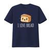 I Love Bread T Shirt Vintage Washed Slightly Stylish Fashion Homme Top For Everyday Wear Unisex Breathable Designer Clothes