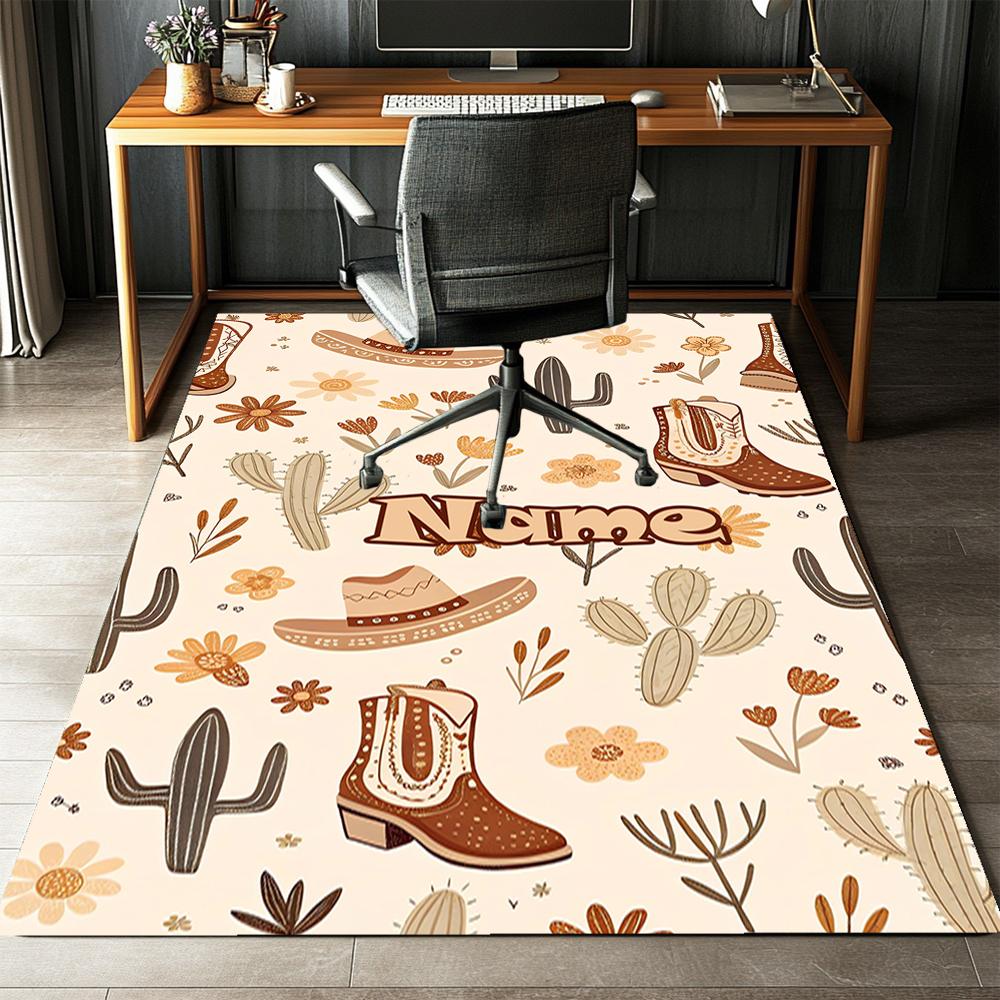 Benutzerdefinierter Name LNTB002260915X1005==Cowboy-bedruckter Teppich, Teppich für Bürostuhl Wohnzimmer Schlafzimmer Küchenraum Dekoration Geschenke.