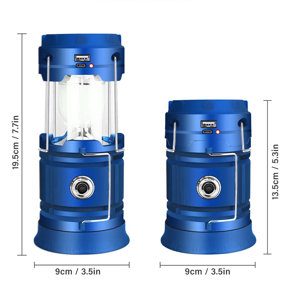 Outdoors Camping Lantern USB Rechargeable Solar Charging Power Supply Portable Collapsible