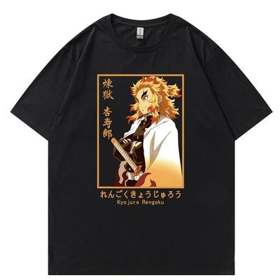 Demon Slayer T-shirt Unisex Kimetsu No Yaiba Rengoku T-shirt Anime Uzui Unisex tecknad Tanjiro Inosuke Zenitsu Nezuko T-shirt Unisex
