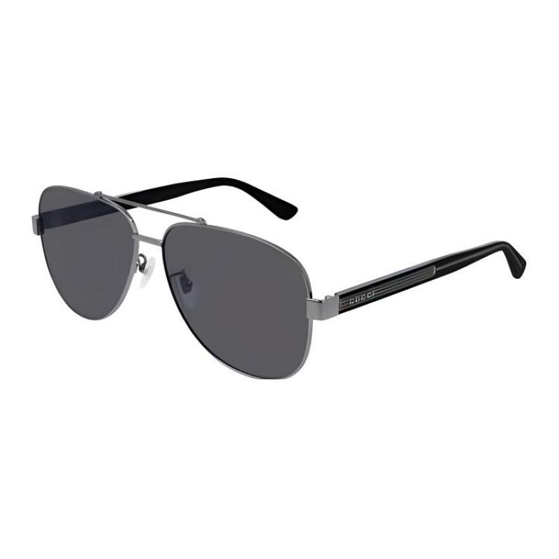 GUCCI Logo Detail Aviator Sunglasses Men's Black