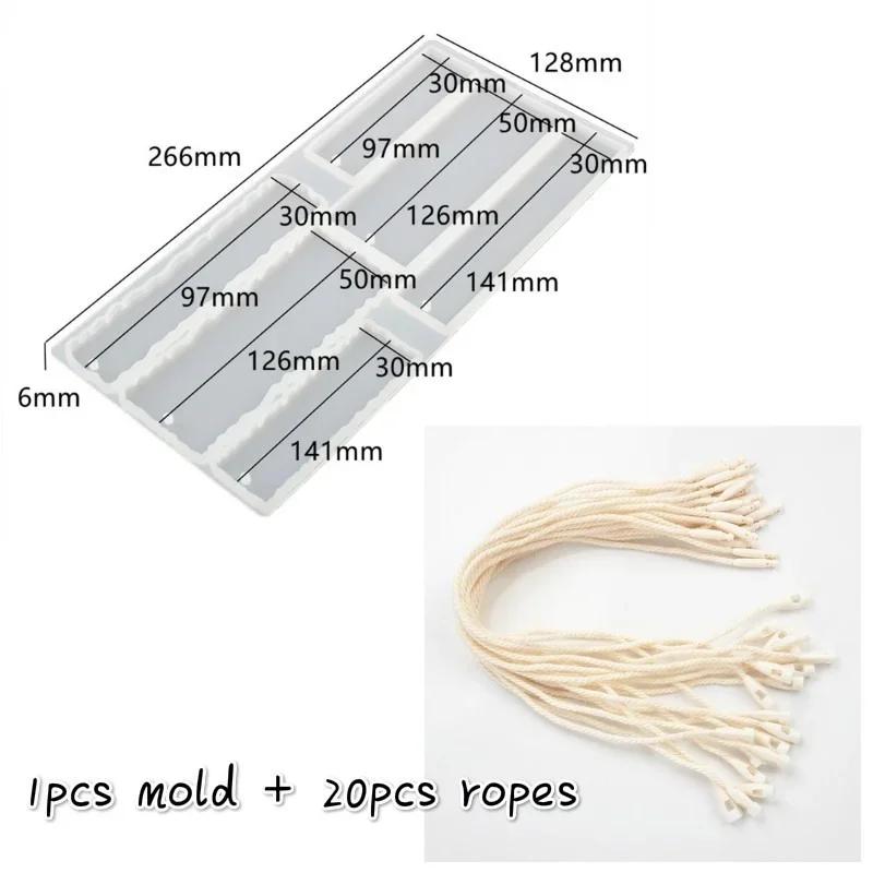 DIY Resin Crystal Epoxy Bookmark Tag Wave Rectangle Bookmark Mirror Silicone Mold for UV Epoxy Casting Mold