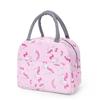 Funktionales Muster, Kühler-Lunchbox, tragbar, isoliert, aus Segeltuch, Lunchtasche, thermische Lebensmittel-Picknick-Lunch-Taschen für Damen und Kinder