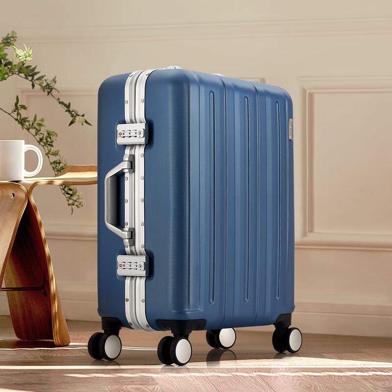 Aiwashi 6505 ABS Aluminum Frame Carry-on Spinner Luggage 20 inch