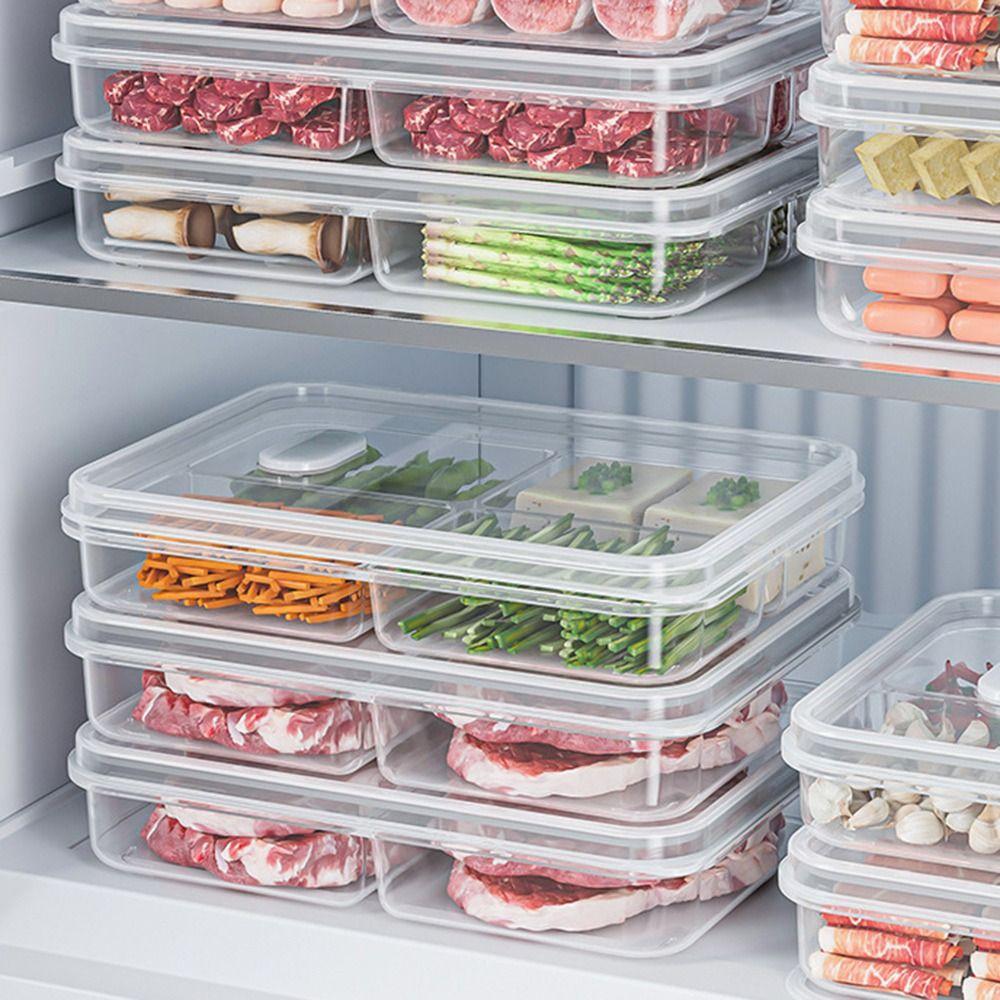 Transparent Food Storage Box Multifunctional Fridge Storage Bin  Fruits Vegetables Meat