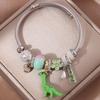Stylish Dinosaur Pendant & Personalized Multi-Element Bracelet