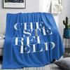 1pz Coperta in Flanella con Stampa Chesterfield F.C.C, Alta Qualità per Tutte le Stagioni, Arredamento per la Casa, Calore e Comfort, Perfetta per Regali di Natale