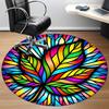 1pc Stained Glass Mandala Office Round Area Rug, Indoor Mat Suitable ForOffice, Under Office Chairs Bedroom Living Room Home Decor, Room Deco 048