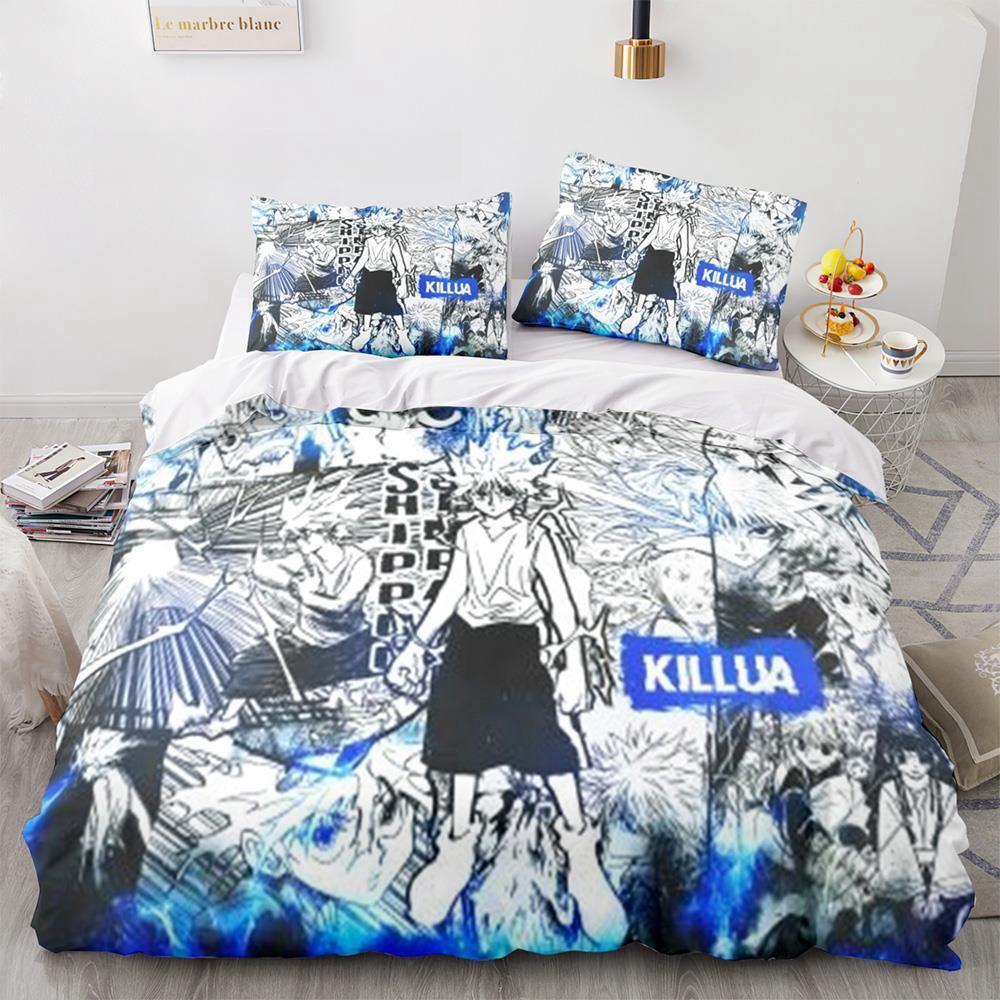 Nowa Moda HUNTER×HUNTER Zestaw Pościeli Pojedynczy Twin Pełny Queen King Size Zestaw na Łóżko Dorosły Dziecko Sypialnia Zestawy Poszewek na Kołdrę Druk 3D Anime