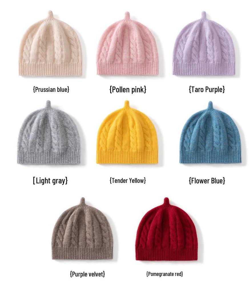 Children’s Cashmere Knit Hat: Cozy, Fashionable, and Warm with Ear Protection for Boys and Girls