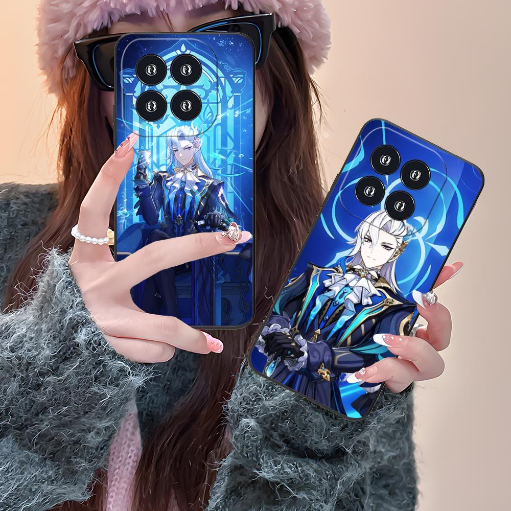 Game GI Neuvillette Matte TPU Mobile Phone Case for Xiaomi 15 14 13 12 Mi 11 T Ultra Lite Pro S X 5G Colorful Printing Cover