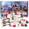 2025 Advent Calendar Countdown to Christmas Gnome Christmas Stuffed Rudolph Plush for Gift Holiday Tabletop Christmas Decoration