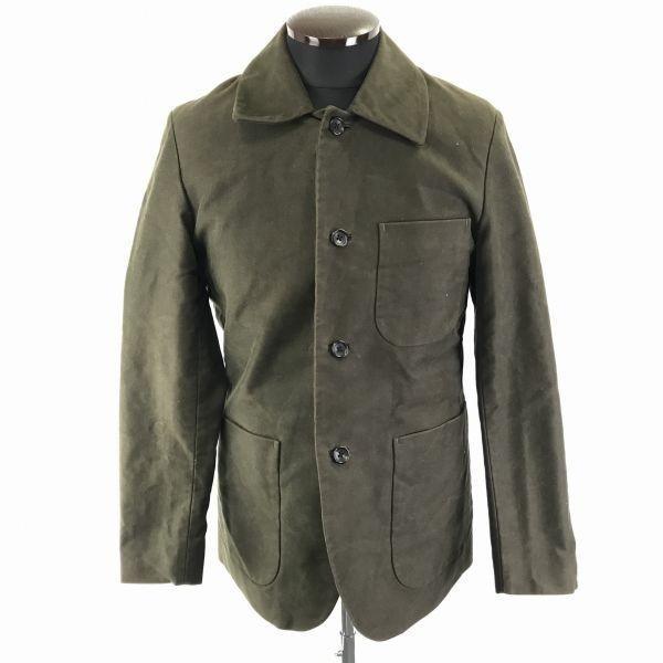 

Хлопковый пиджак Tomorrowland Outer 46 Мужской Хаки 4 пуговицы Центральная шлица Полная подкладка Множество карманов