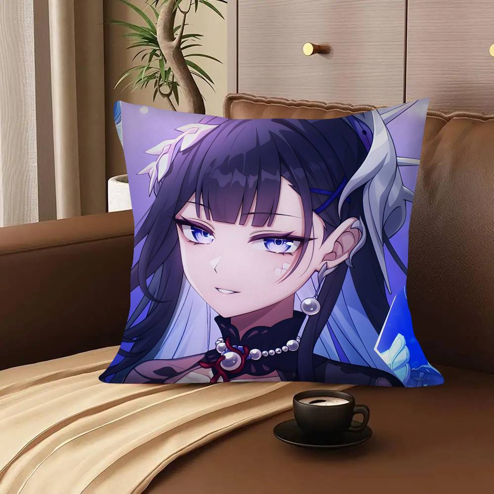 1pc Game Anime Honkai Star Rail Seele Pillow Case Fashion Square Pillowcase Bedroom Sofa Room Ins Decoration Leisure