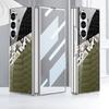 Samsung Z Fold8Ultra Electroplated Folding Glass Painted Fashion Personality Contrasting Color Leather Pattern Mobile Phone Case