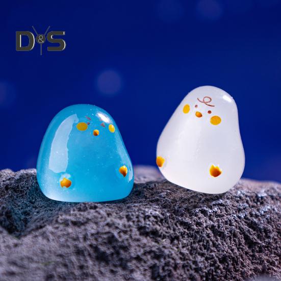 12 Stück Mini-Enten-Ornamente, im Dunkeln leuchtende Entenfiguren aus Kunstharz, Miniatur-Entenstatuen für Heimwerkerarbeiten, Miniatur-Landschaftsdekoration