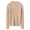 Women's Pure Cashmere Half-High Neck Sweater for Autumn/Winter