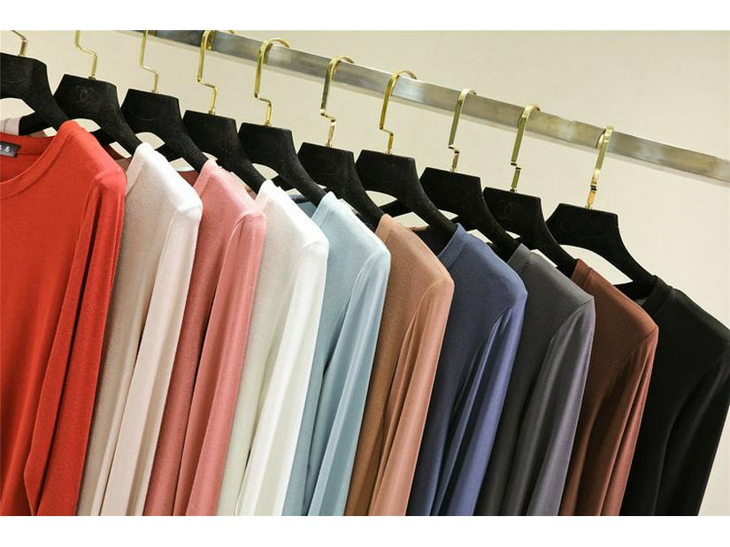 Damski jesienny zestaw piżamowy z bawełny modalnej – bluzka z długim rękawem i spodnie z szerokimi nogawkami