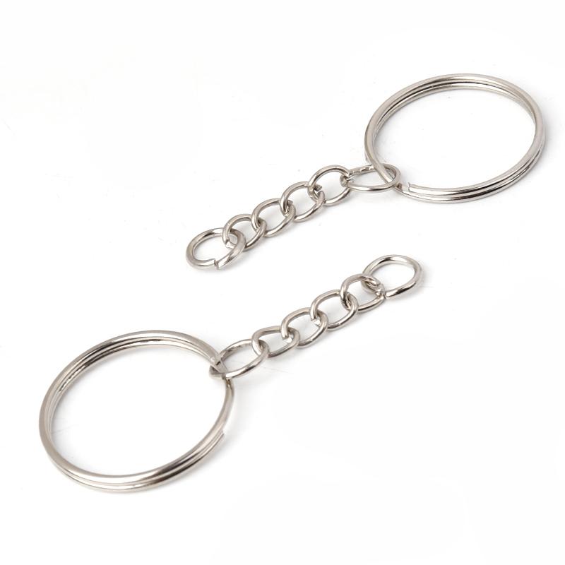 

10pcs/Lot Iron Key Rings Keychain Key Chain Split Ring Metal Blank Gold Color Rhodium Keyrings DIY Jewelry Making Accessorie