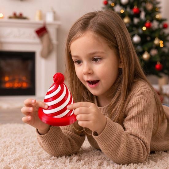 Christmas Stocking Stuffers for Boys And Girls Spiral Hat Decompression Toy, 3D Printed Fidget Spinner Educational Hand Toys Finger Dexterity Rotating