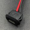 Type-C Female Socket with Cable, 3A Current, DIY Repair Desk Lamp Toy Charging Port, Waterproof USB Socket.