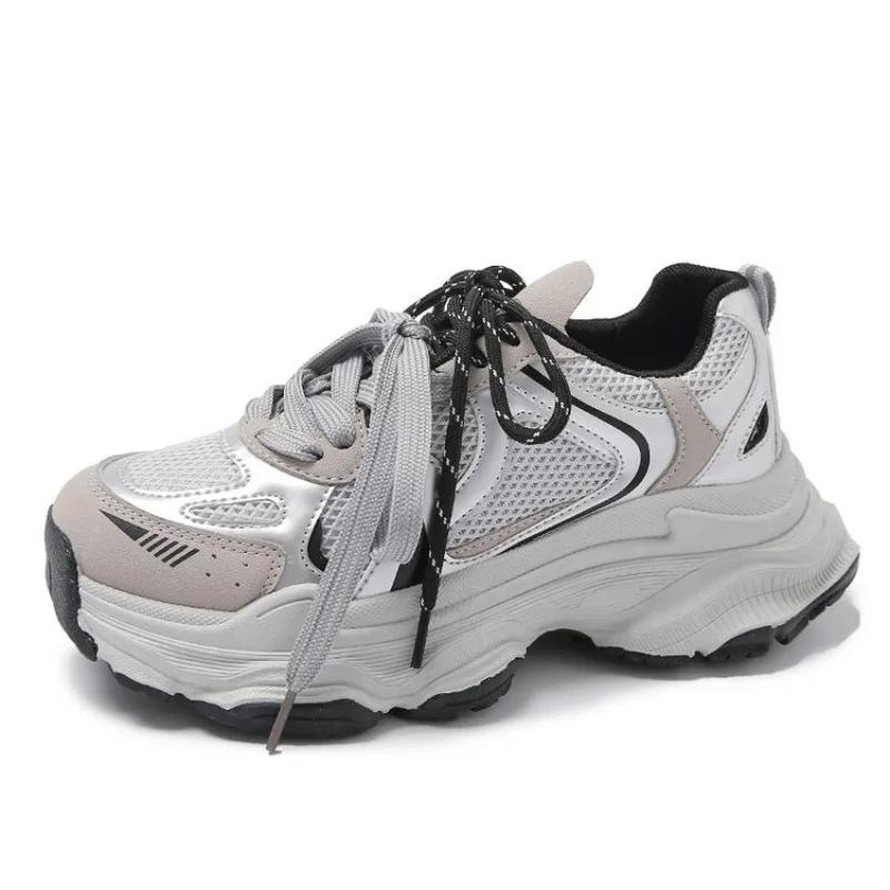 Fashion Shoes Women's Spring and Autumn 2024 New Women's Shoes All-match Thick-soled White Sneakers Fashion Casual Shoes