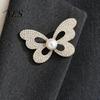 Faux Pearl Butterfly Pin Brooch Pin, Hollow Shape Lapel with Imitation Pearls Cubic Bridal Zirconia Decor, Versatile Decorative Badge for Suits Coats