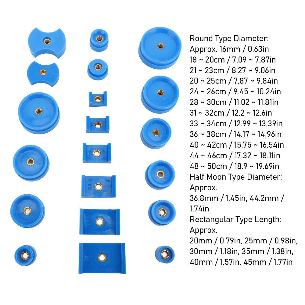 20Pcs Plastic Dies Watch Press Dies Kit Blue Color Watch Case Press Dies Watch Repair