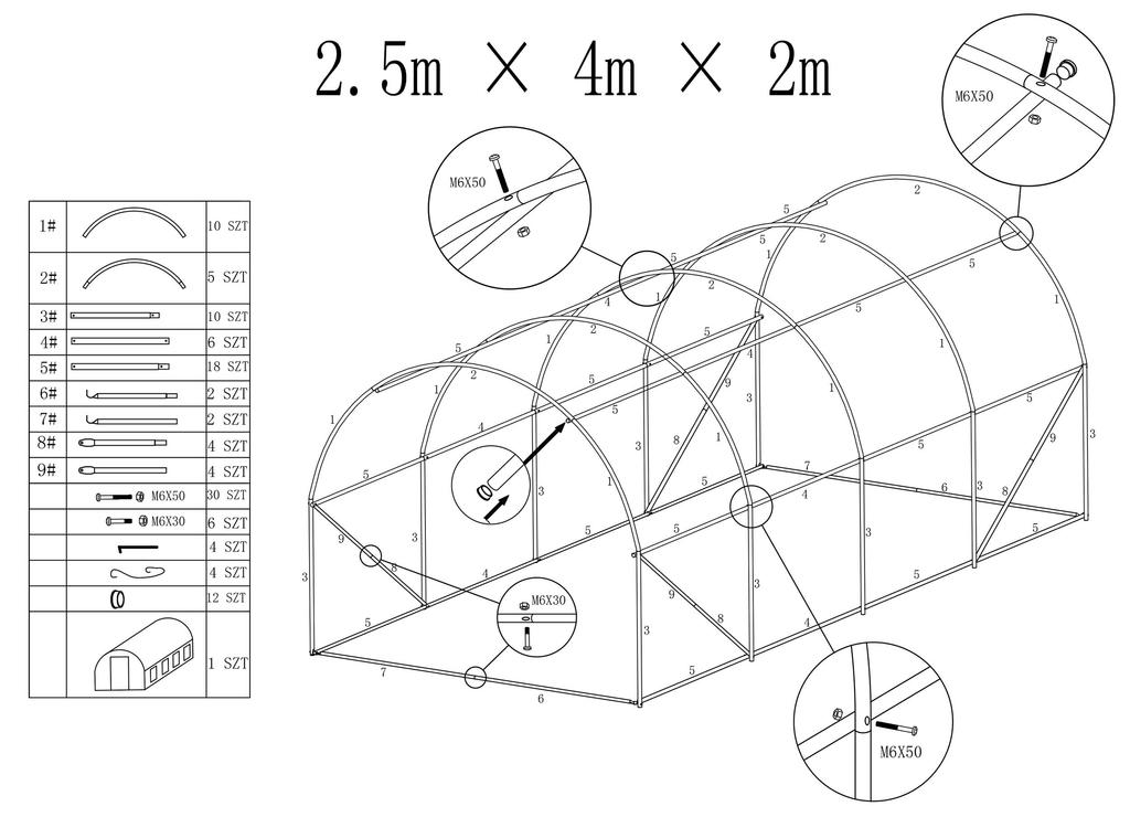 Garden Tunnel Aurea 2.5X4M