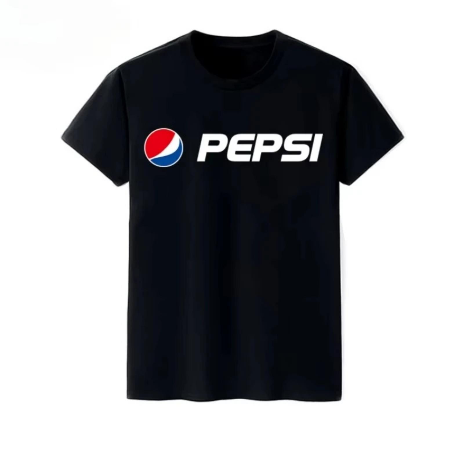 2025 Летняя Совместная Памятная Футболка Pepsi с Коротким Рукавом Pepsi Мужская и Женская Парная Свободная Студенческая Уличная Мода Футболка S