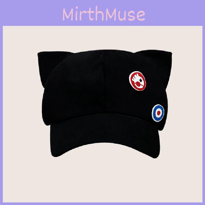 Charming Cotton Cat Ear Baseball Hat Sweet Japanese Style Small Face Design