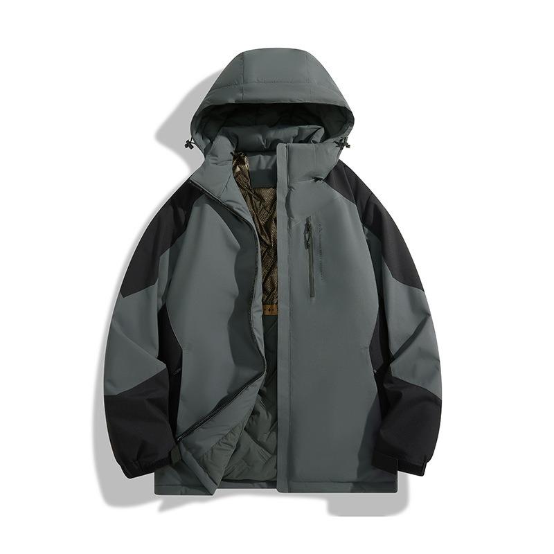Winter new couple outdoor black technology graphene windproof waterproof anti-fouling mountaineering jacket cotton coat