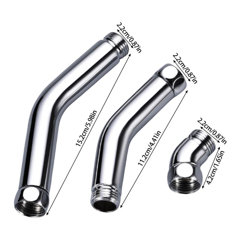 3pcs Sturdy Stainless Steel Materials Shower Head Adjustable Adapter for Handheld and Rainfalls Showers Daily Use