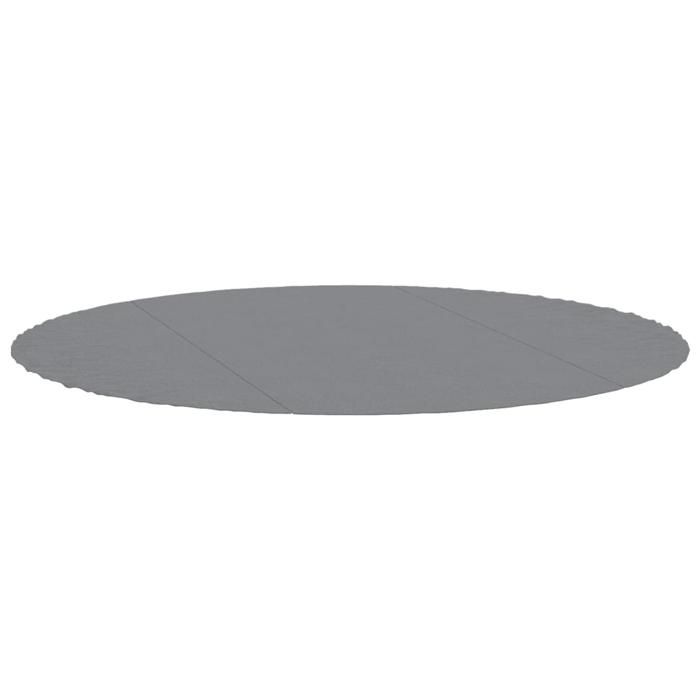 VidaXL Bâche de Piscine, Tapis de Sol Rond, Couverture de Piscine, Protection de Piscine Jardin Terrasse, Gris Clair Ø366 cm 94217