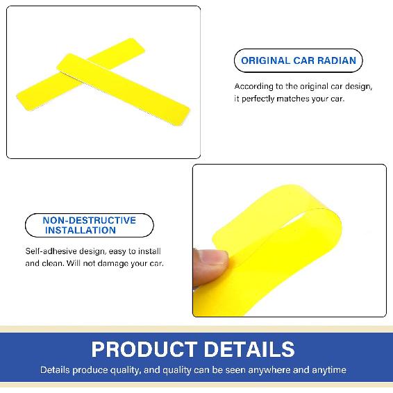 Daeiclru Car Front Fog Light Film Compatible with Toyota Tacoma 2024 2025, Front Fog Light Overlay Vinyl Decal Tint Film Sticker Fog Light Yellow