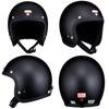 Super Magnum Open Face Motorcycle Jet Helmet Shape Designed for Japanese Black with Black Small Jet Helmet for Harley Davidson and American Detachable