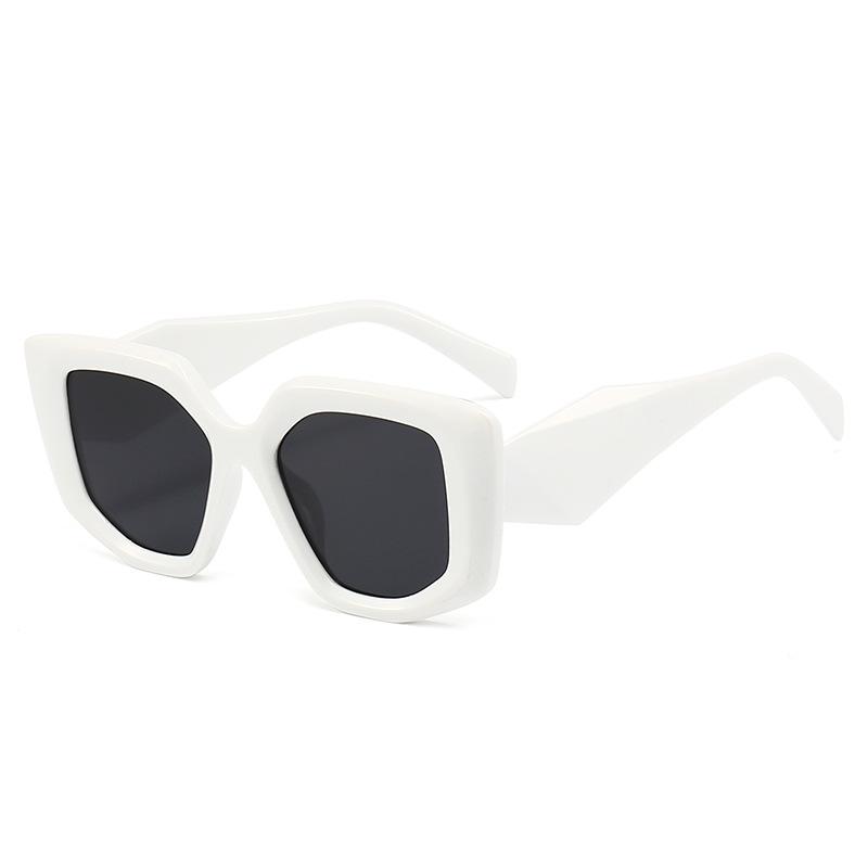 Fashion Square Large Frame Sunglasses Women'S Round Face Ins Street Shooting Brown Sunglasses Anti-Ultraviolet Tide