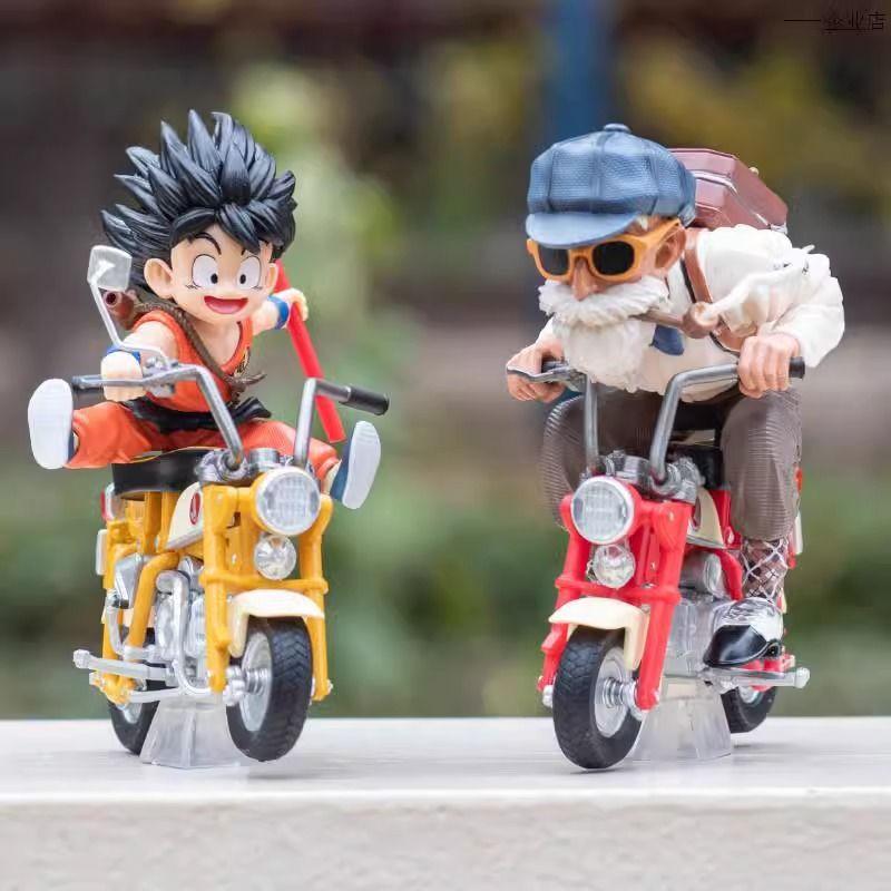 Anime Figur Dragon Ball Z Son Goku Herr Roshi Lokomotiven PVC Action Kame Sennin Motorrad Spielzeug für Kinder Sammler