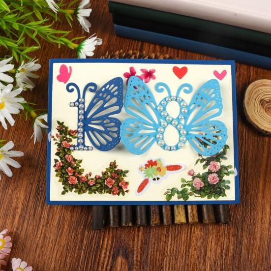 Butterfly Number Die, Scrapbooking Butterfly Die Cut, Metal Cutting Dies for Birthday Card Making Photo Album Embossing DIY Paper Crafts