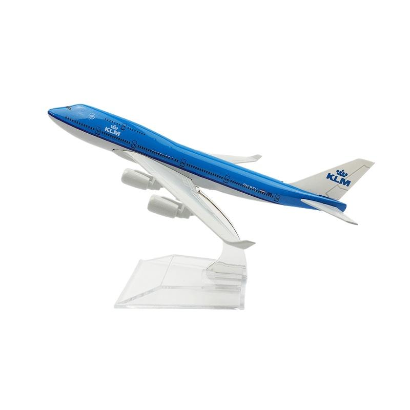 

KLM B747 Alloy Aircraft Plane 16cm 1/400 Scale Aviation 747 Airplane Model Toys Decoration Children s Collection Gifts синий