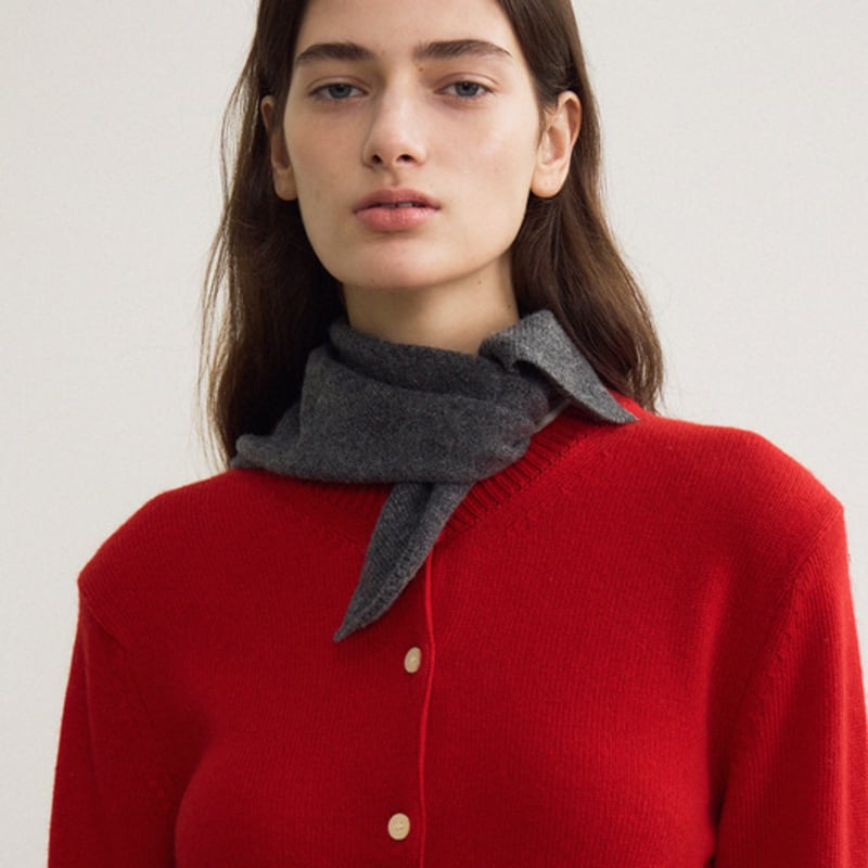 The small knit muffler (charcoal)