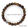 Minimalist Cross Bracelet Men 8mm Natural Tiger Eyes Lava Hematite Stone Healing Braslet Bangle Leisure Versatile Accessories
