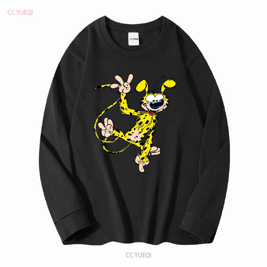 Winkendes Marsupilami Klassisches Retro Vintage T-Shirt S 5XL vintage gewaschen homme Gestreckt Lässig Streetwear-Mode Atmungsaktiv