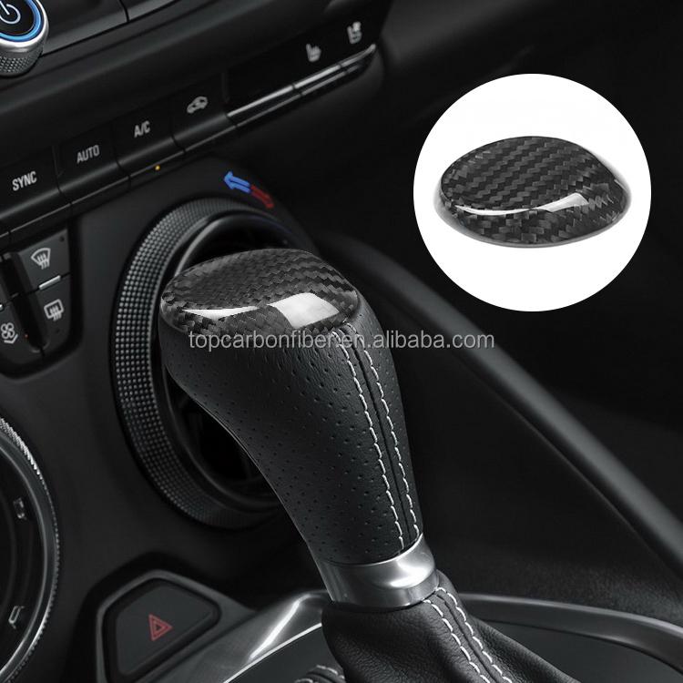 Shasha Carbon for Camaro Gear Shift Knob Top Real Carbon Fiber for Chevrolet Camaro Interior Accessories чёрный