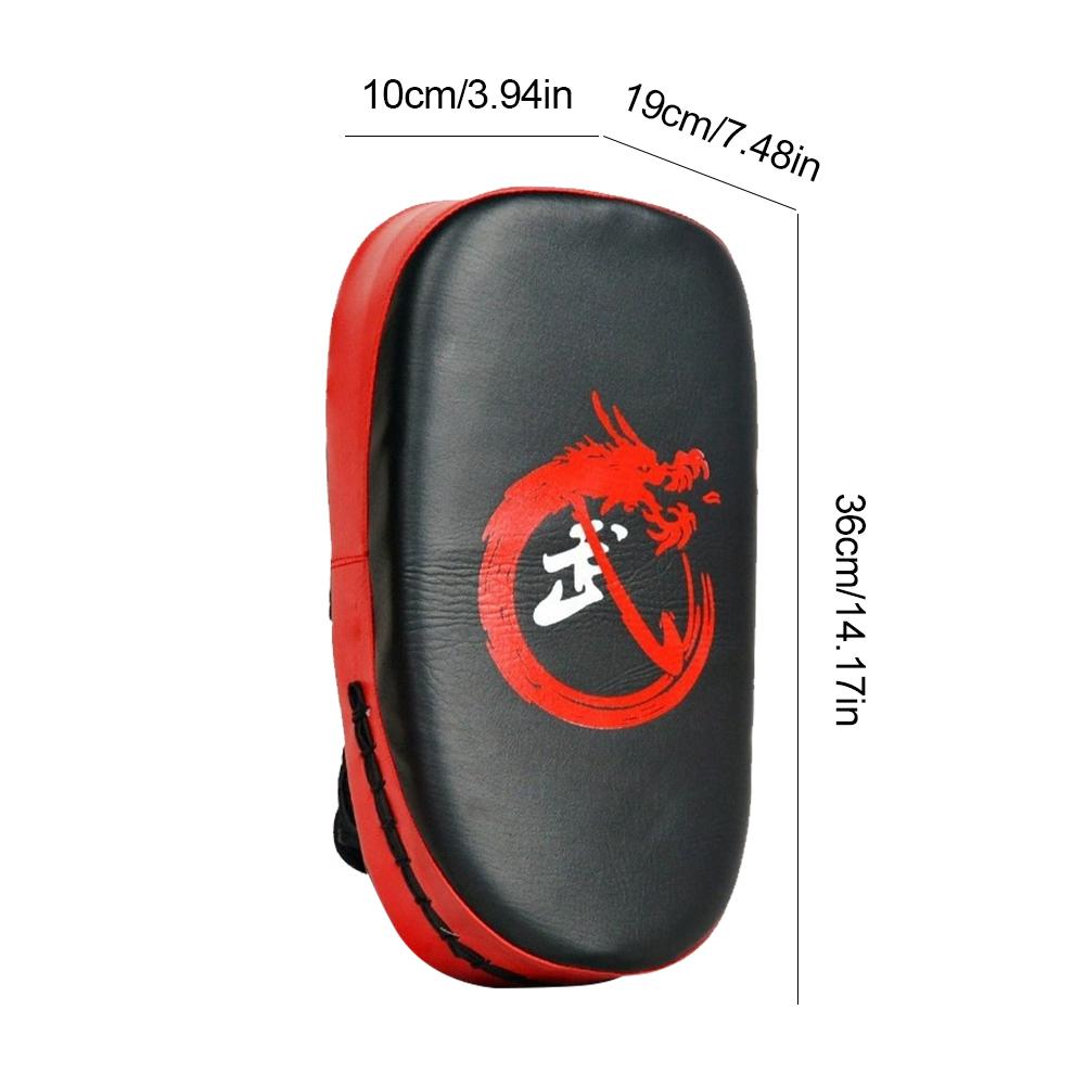 PU Leather Muay Thai Pad Curved Foot Target Pad Kick Target for Muay Thai Taekwondo Martial Arts Training