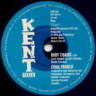 7inch Record EDDIE PARKER / PUSH ON JESSE JACKSO - Body Chains / Pace Setters CITY045 Kent 2016 UK Soul/Funk