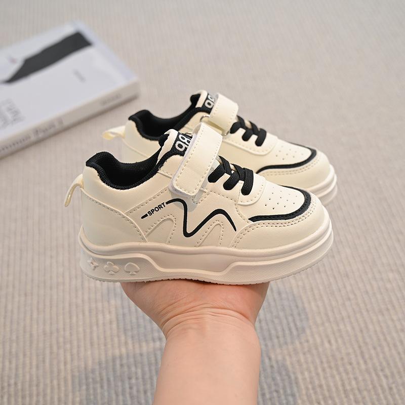 Children's Sports Shoes Spring and Autumn New Boys' Casual Board Shoes Girls' Soft-soled Toddler Shoes Baby Little White Shoes Single Shoes