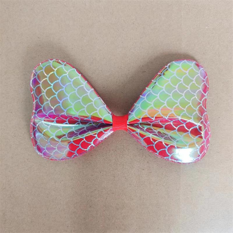 Handmade Children s Hair Accessories: Fish Scale Bow Headbands & Clips