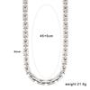 YueShi Interlocking Geometric Quadrilateral Necklace & Bracelet - Versatile, Non-fading Chain.